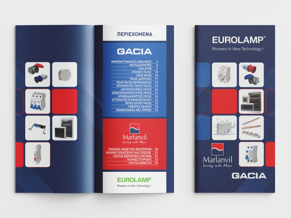 σχεδιασμός πολυσέλιδου εντύπου - εξώφυλλο και περιεχόμενα